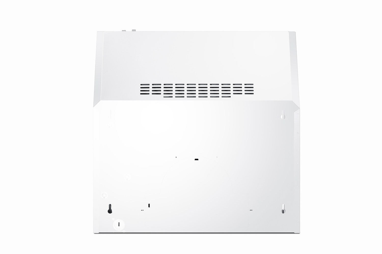 20 inch wide under cabinet convertible range hood for ducted or ductless use in white, made in North America
